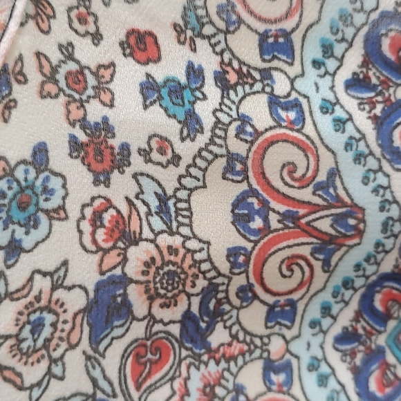 New Directions Boho Cold Shoulder Ditsy Floral Slipon Dress S Very Sheer… - Picture 10 of 17